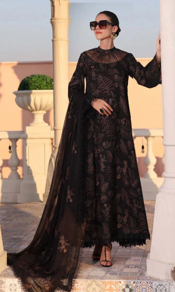 Unstitched Embroidered Lawn 3Pc Suit