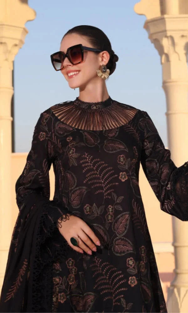 Unstitched Embroidered Lawn 3Pc Suit