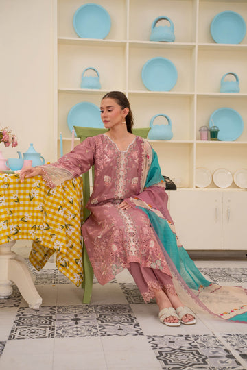 Embroidered Lawn Stitched 3-Piece Suit | Ready To Wear
