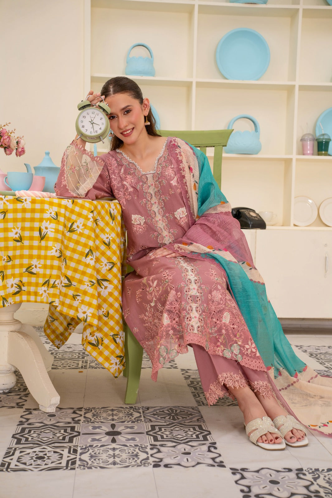 Embroidered Lawn Stitched 3-Piece Suit | Ready To Wear