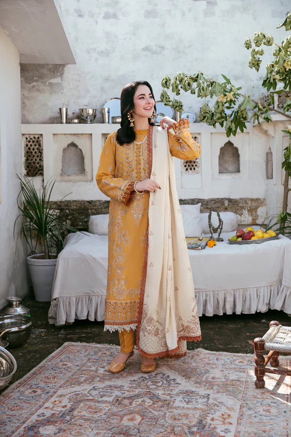 Unstitched Embroidered Winter 3Pc Suit