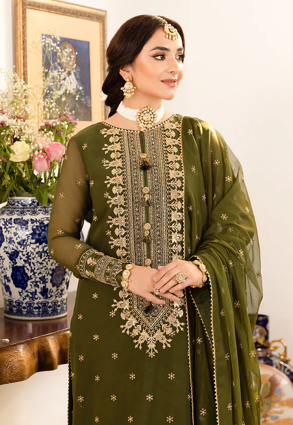 Embroidered Chiffon Unstitched 3 Piece