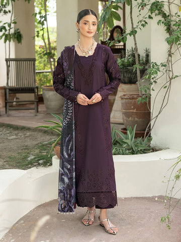 Unstitched Embroidered Lawn 3Pc Suit
