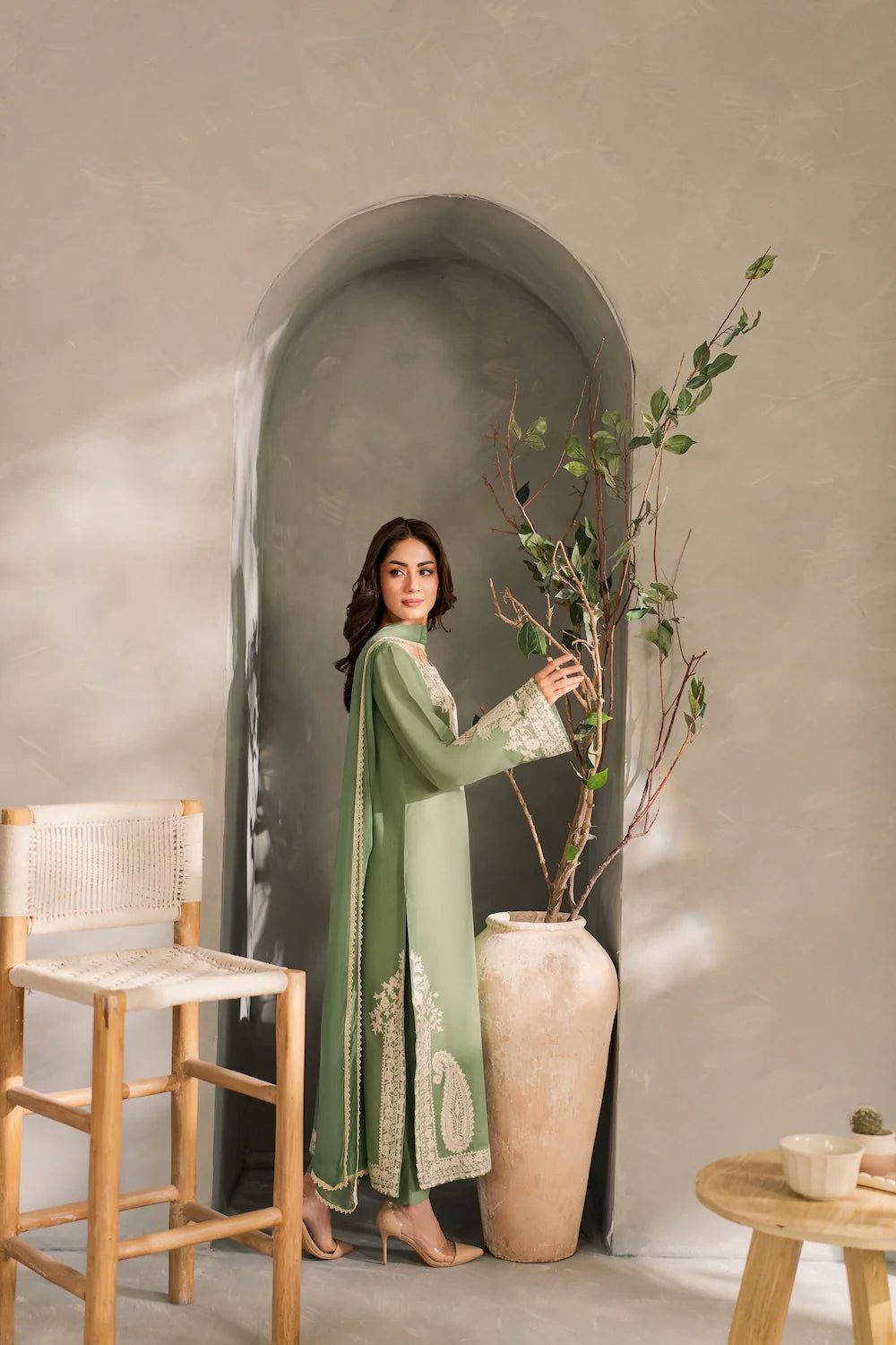 Unstitched Embroidered Lawn 3Pc Suit