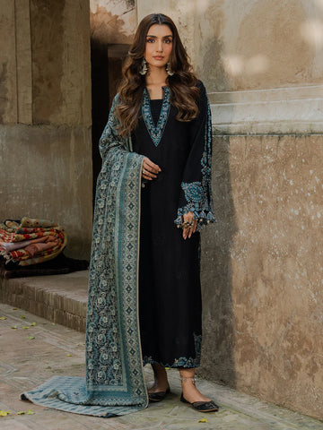 Unstitched Embroidered Winter 3Pc Suit