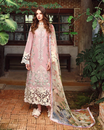 Mushq - Heavy Embroidered Pure Dhanak 3 Piece – Luxury Winter Wear 1005