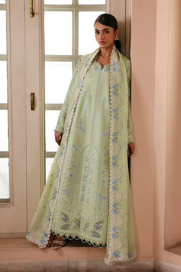 Ziva Mintelle - Heavy Embroidered Pure Dhanak 3 Piece – Luxury Winter Wear 1012