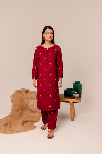 Unstitched Embroidered Lawn 2Pc Suit