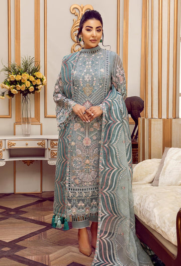 Adan's Libas - Embroidered Chiffon 3 Piece – Luxury Chiffon Party Wear-AN0090