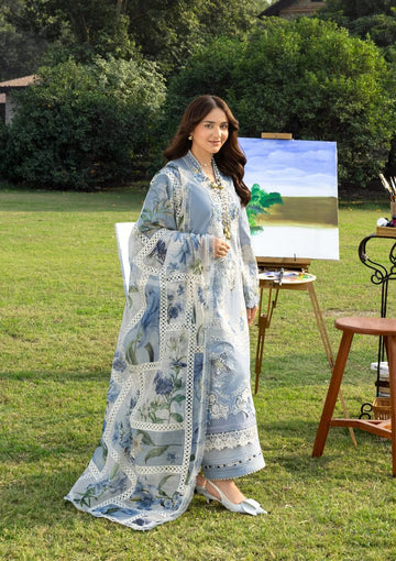 Elaf - Heavy Embroidered Dhanak 3 Piece – Luxury Winter Wear 1046