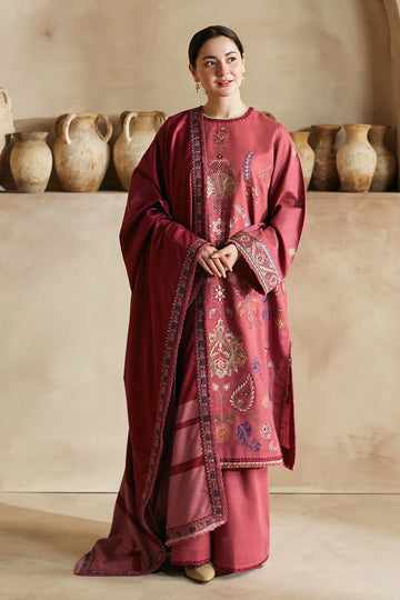 Unstitched Embroidered Winter 3Pc Suit