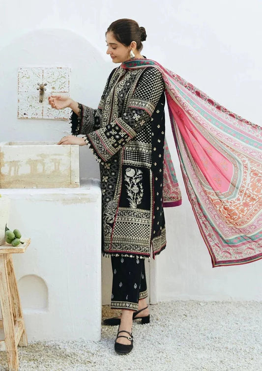 Unstitched Embroidered Lawn 3Pc Suit