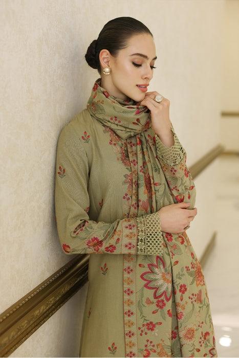 Unstitched Embroidered Winter 3Pc Suit