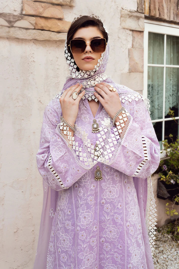 Unstitched Embroidered Lawn 3Pc Suit