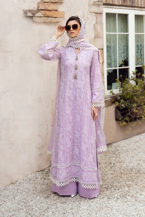 Unstitched Embroidered Lawn 3Pc Suit