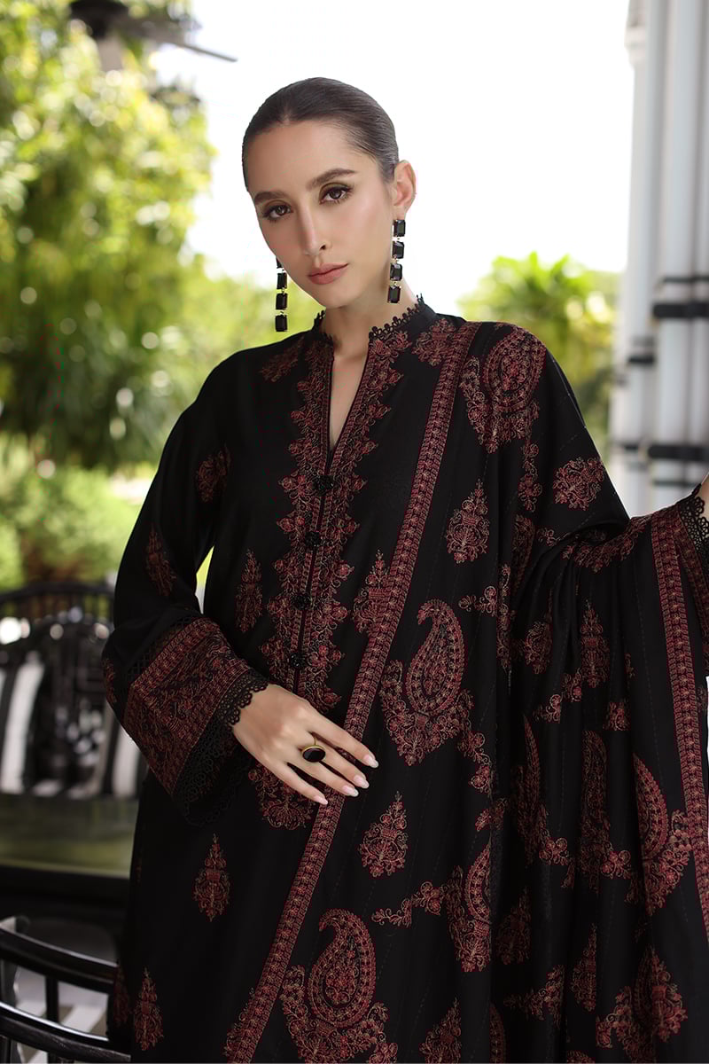 Unstitched Embroidered Lawn 3Pc Suit