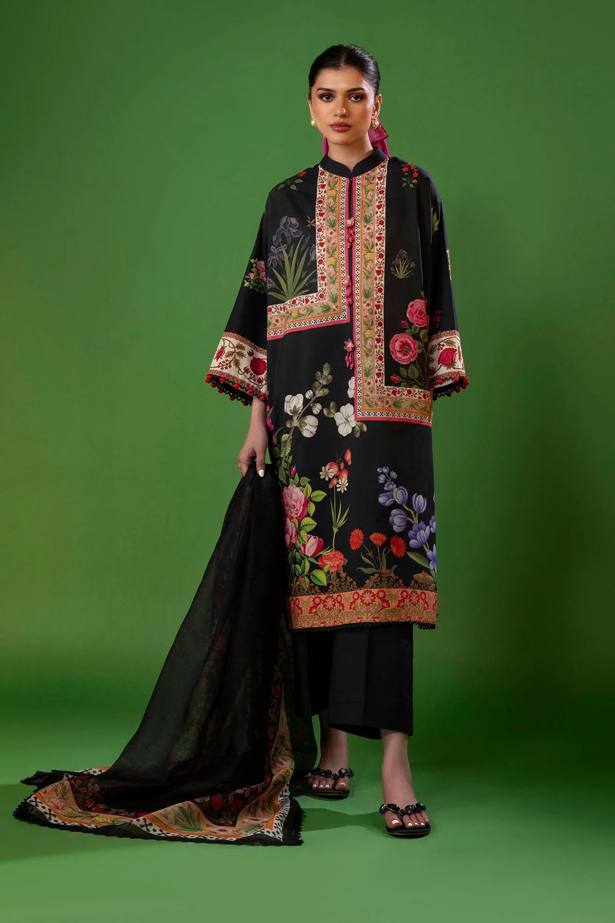 Unstitched Digital Printed Lawn 3Pc Suit