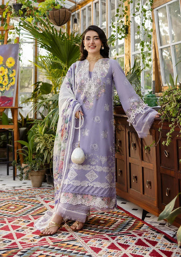 Unstitched Embroidered Lawn 3Pc Suit
