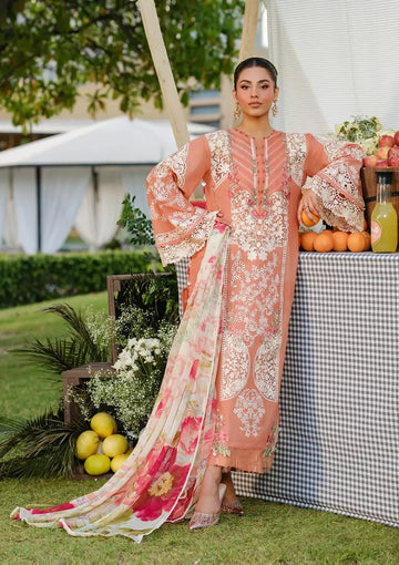 Unstitched Embroidered Lawn 3Pc Suit