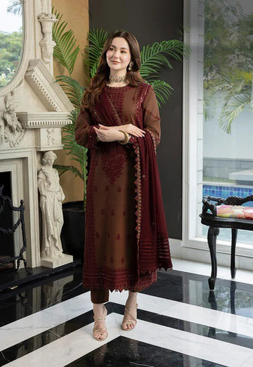 Unstitched Embroidered Winter 3Pc Suit