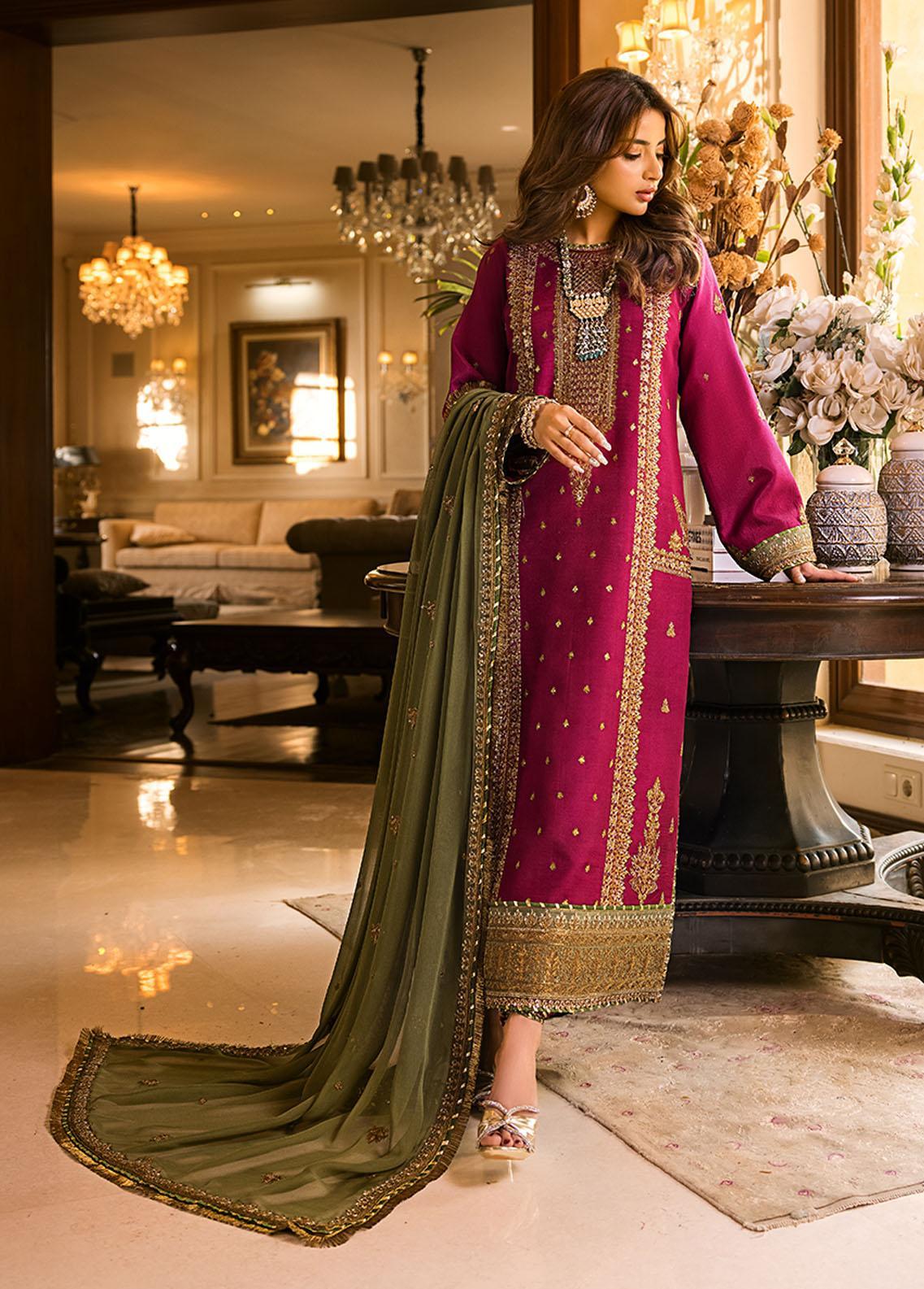 Unstitched Embroidered Lawn 3Pc Suit