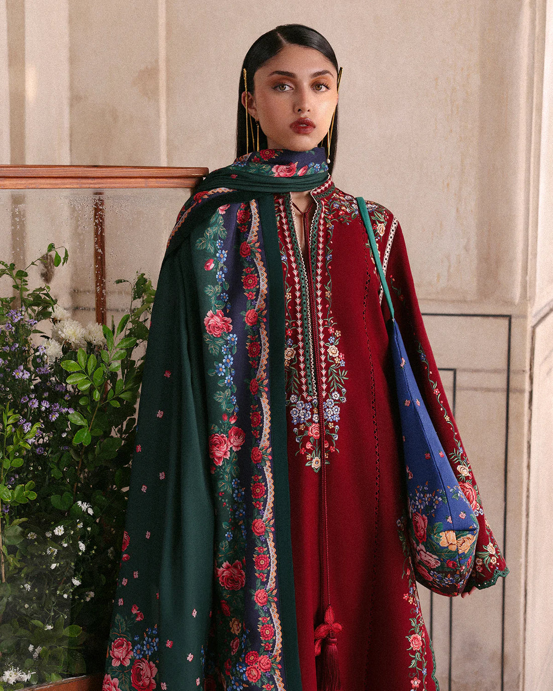 Unstitched Embroidered Lawn 3Pc Suit