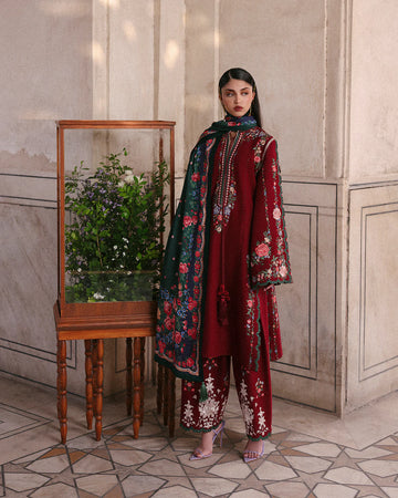 Unstitched Embroidered Lawn 3Pc Suit